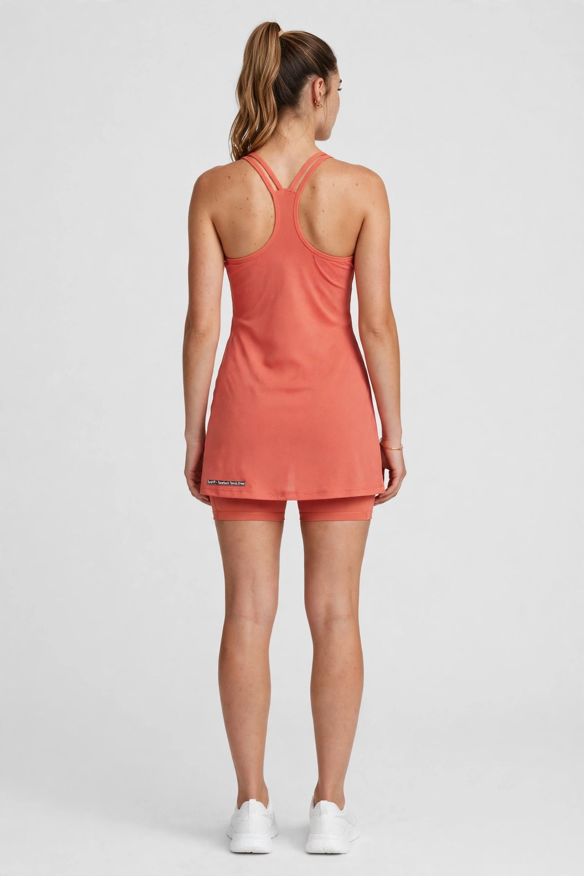 Sundrift Racerback Tennis Dress - Coral - back