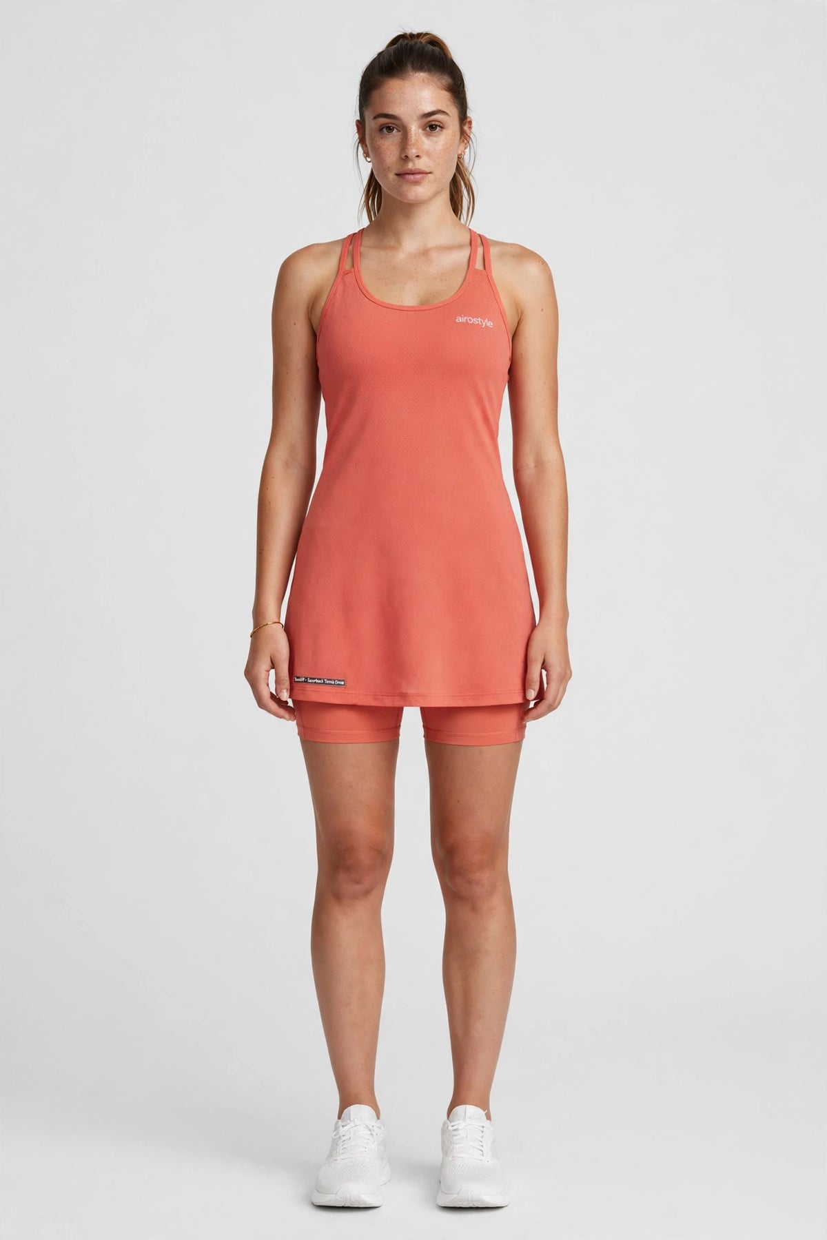 Sundrift Racerback Tennis Dress - Coral - front