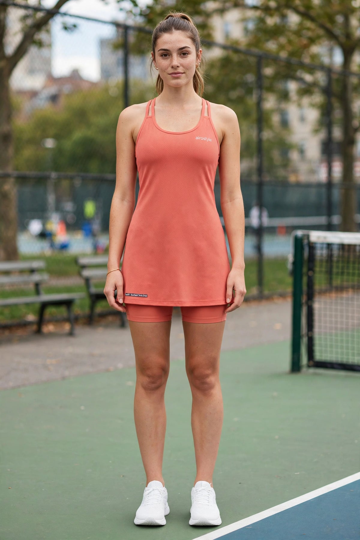 Sundrift Racerback Tennis Dress - Coral - lifestyle